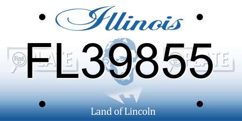 FL39855 Illinois License Plate