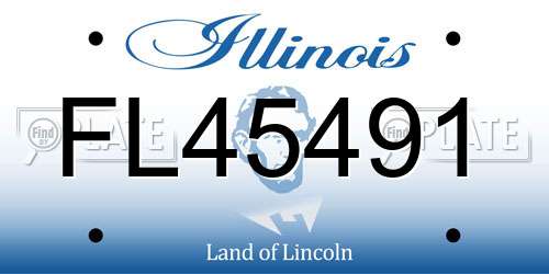 FL45491 Illinois License Plate