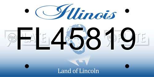 FL45819 Illinois License Plate