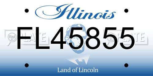 FL45855 Illinois License Plate