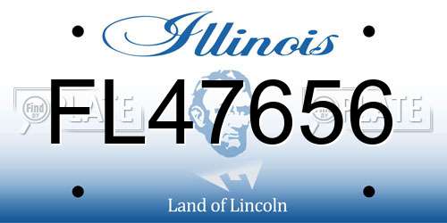 FL47656 Illinois License Plate