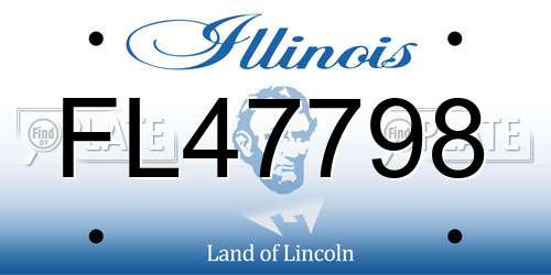 FL47798 Illinois License Plate