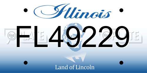 FL49229 Illinois License Plate