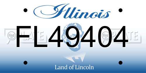 FL49404 Illinois License Plate