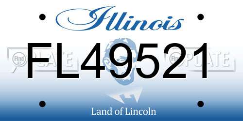 FL49521 Illinois License Plate