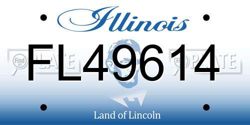 FL49614 Illinois License Plate