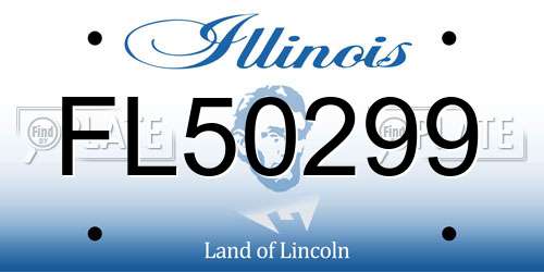 FL50299 Illinois License Plate