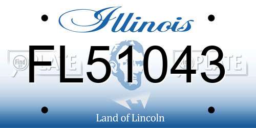 FL51043 Illinois License Plate