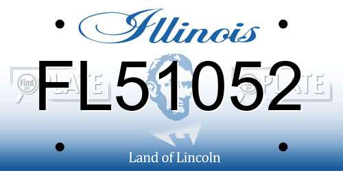 FL51052 Illinois License Plate