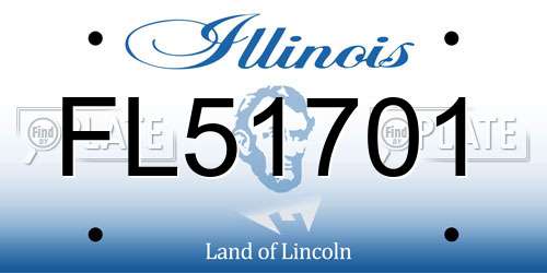 FL51701 Illinois License Plate