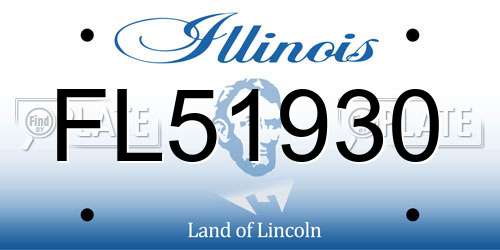 FL51930 Illinois License Plate
