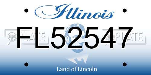 FL52547 Illinois License Plate