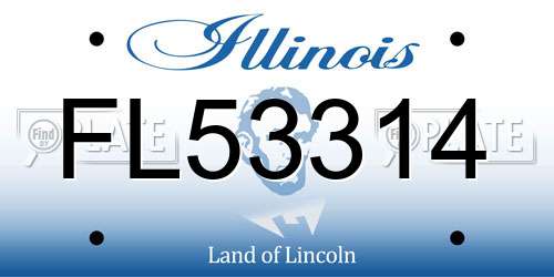 FL53314 Illinois License Plate