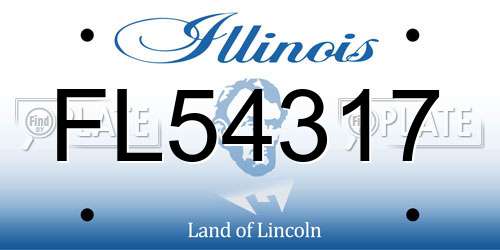 FL54317 Illinois License Plate