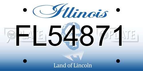 FL54871 Illinois License Plate