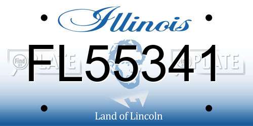 FL55341 Illinois License Plate