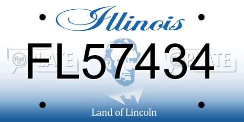 FL57434 Illinois License Plate