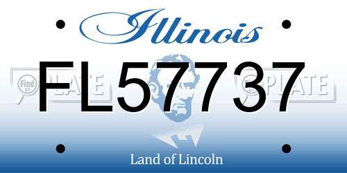 FL57737 Illinois License Plate