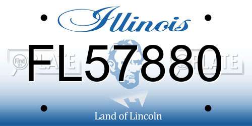FL57880 Illinois License Plate