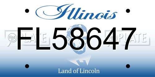 FL58647 Illinois License Plate