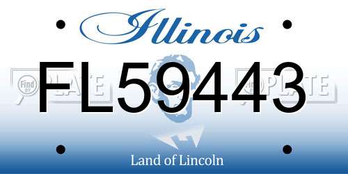 FL59443 Illinois License Plate