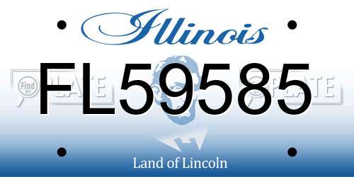 FL59585 Illinois License Plate