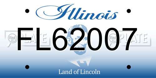 FL62007 Illinois License Plate