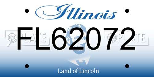 FL62072 Illinois License Plate