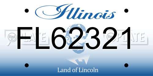 FL62321 Illinois License Plate