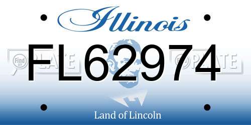 FL62974 Illinois License Plate