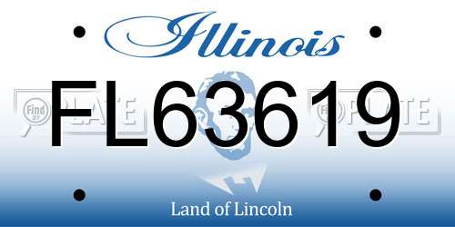 FL63619 Illinois License Plate