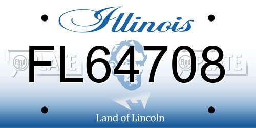 FL64708 Illinois License Plate