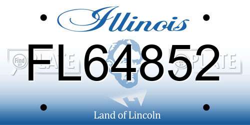 FL64852 Illinois License Plate