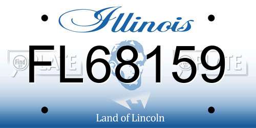 FL68159 Illinois License Plate