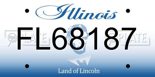 FL68187 Illinois License Plate