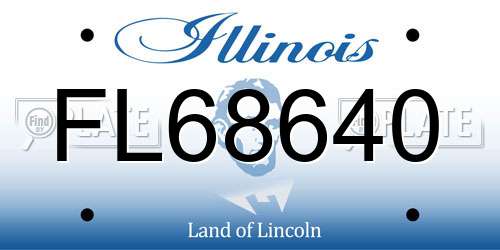 FL68640 Illinois License Plate