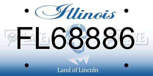 FL68886 Illinois License Plate