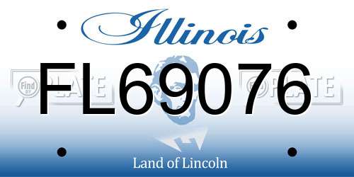 FL69076 Illinois License Plate