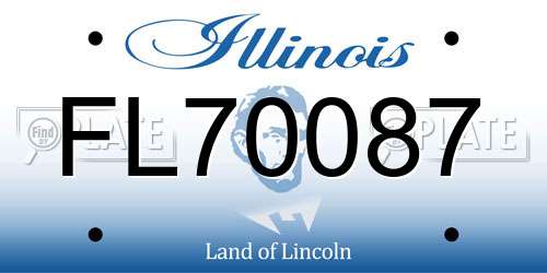 FL70087 Illinois License Plate