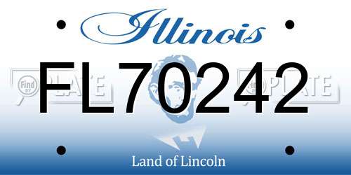 FL70242 Illinois License Plate