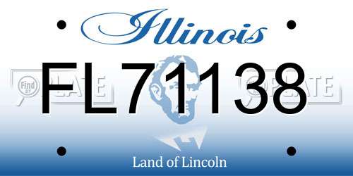 FL71138 Illinois License Plate