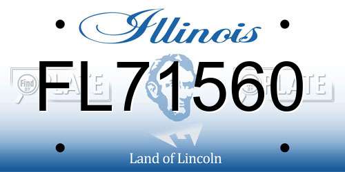FL71560 Illinois License Plate