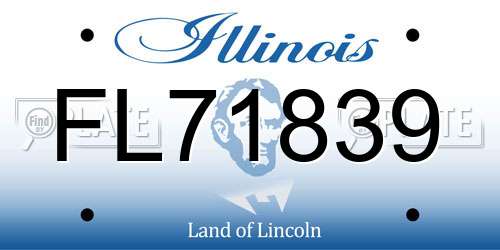 FL71839 Illinois License Plate