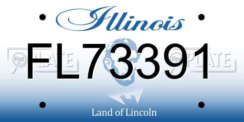 FL73391 Illinois License Plate