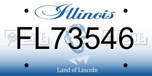 FL73546 Illinois License Plate