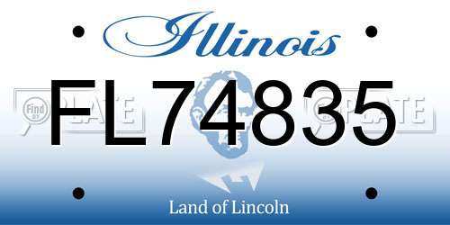 FL74835 Illinois License Plate