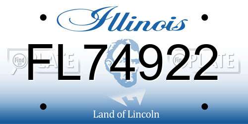 FL74922 Illinois License Plate