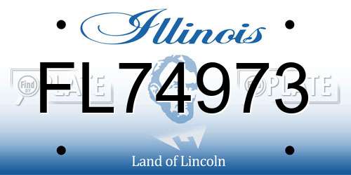 FL74973 Illinois License Plate