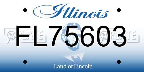 FL75603 Illinois License Plate