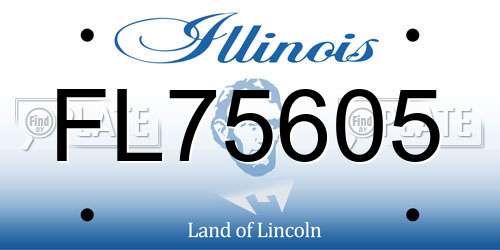 FL75605 Illinois License Plate